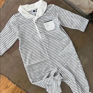 Striped Baby Onesie with Pocket